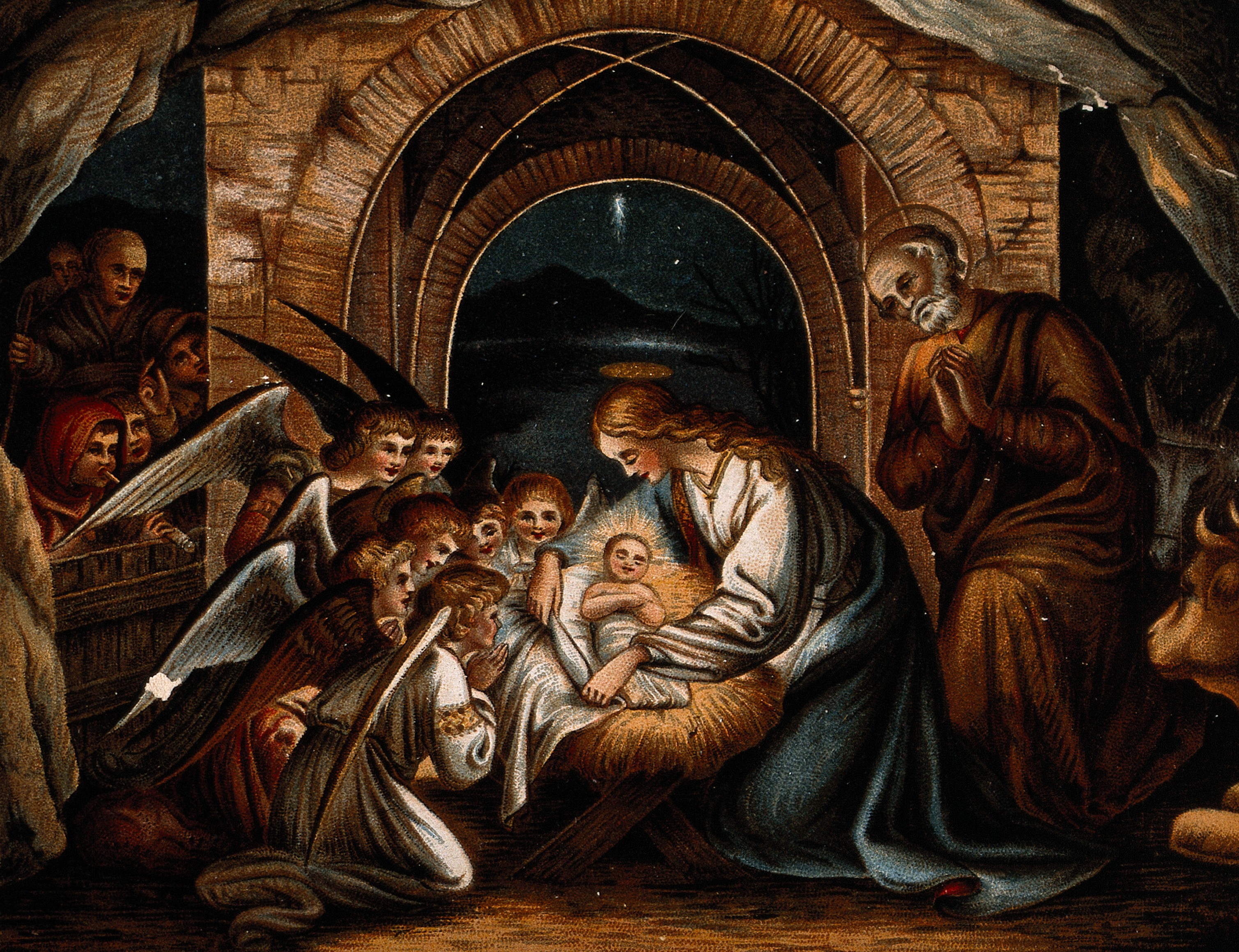 Jesus being born